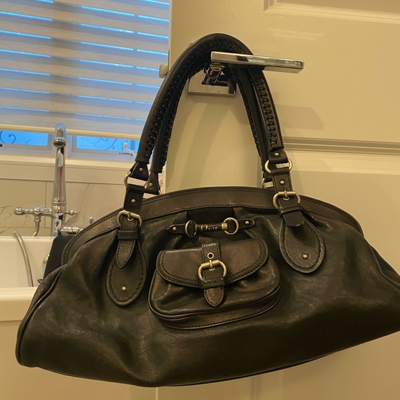 Dior black leather my dior frame bowling bag - Picture 1 of 2